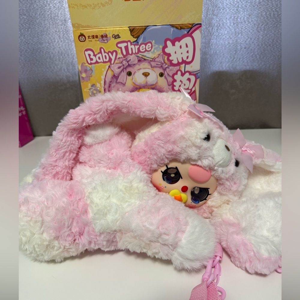 Baby Three Bag Pink Plushie